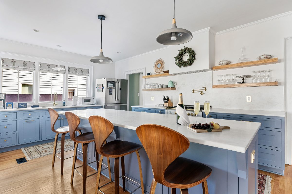 12 Percy Street, custom kitchen with marble island